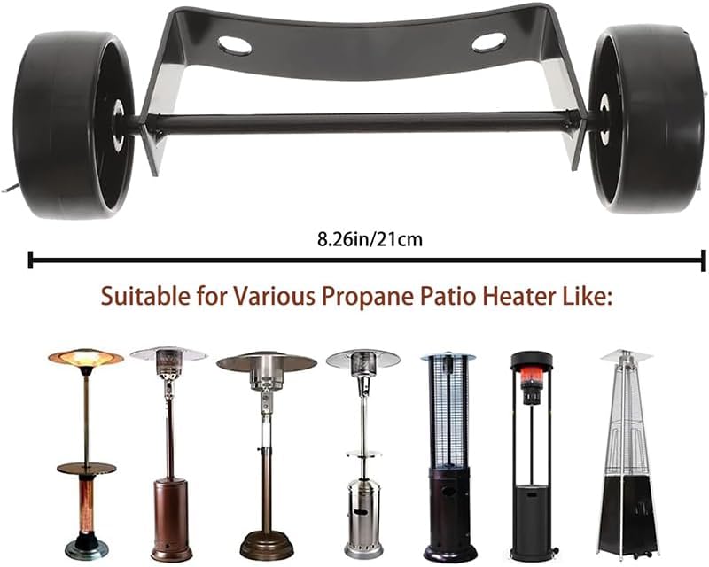 Mcvomv Universal Patio Heater Parts Wheel Kit Patio Heater Replacement Parts Outdoor Heater Replacement Parts Umbrella Gas Heater Wheel-Easy to Move/Install - Image 3
